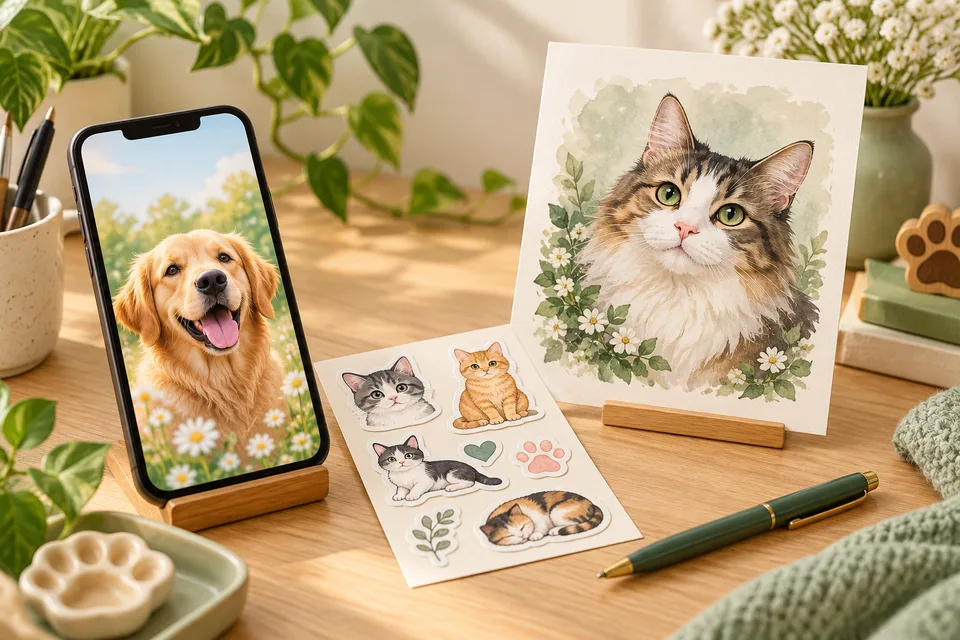 Illustration zu: Aus Haustierfotos werden persönliche Erinnerungen